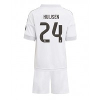 Fotballdrakt Barn Real Madrid Dean Huijsen #24 Hjemmedraktsett 2025-26 Kortermet (+ Korte bukser)